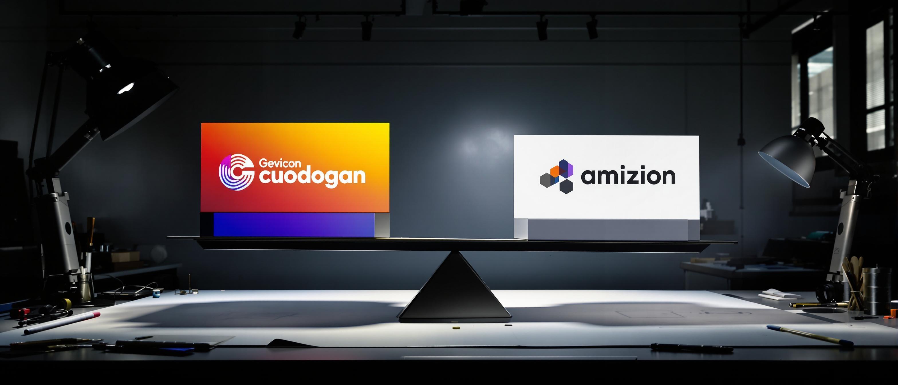 A visual metaphor depicting the contrast between a simple and a professional logo, suggesting the latter's superior impact.