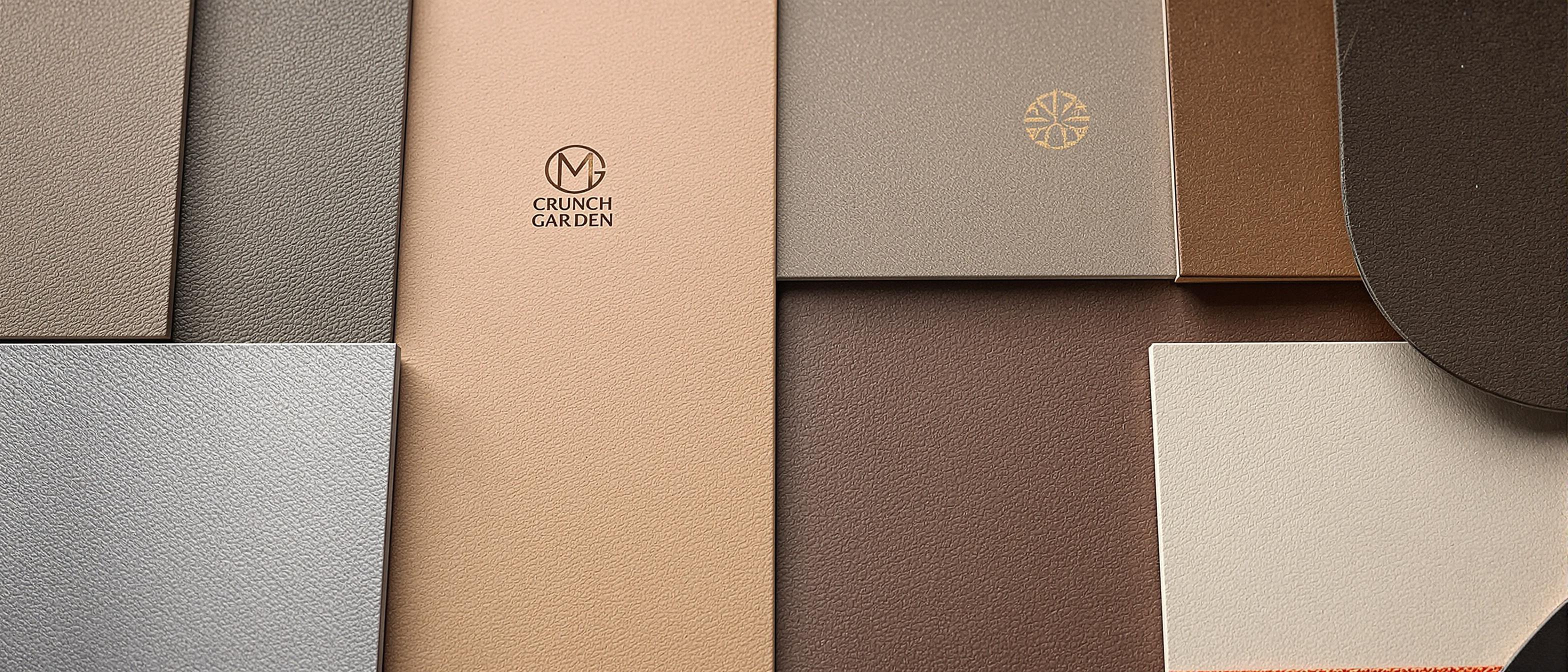 A collection of textured surfaces showcase distinct designs under balanced lighting.