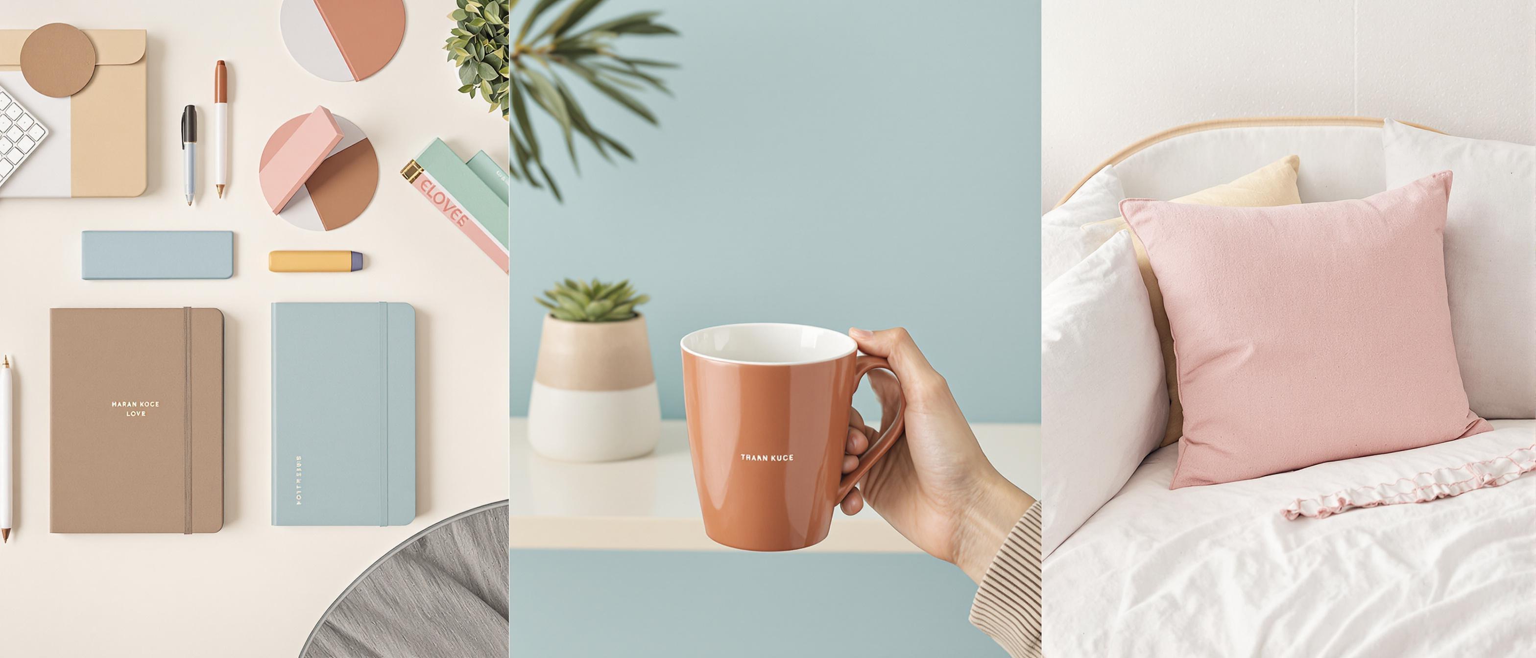 A collection of marketing images unified by consistent branding elements, showcasing a professional and cohesive aesthetic across various scenes.